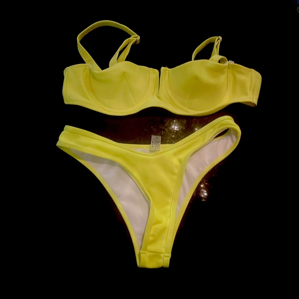 Bright ZAful underwire bikini top and bottoms